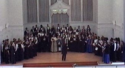 he combined high school choirs with the McDaniel Madrigals at the Just Voices Festiv