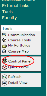 control panel