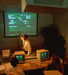 picture of instructor using equipment