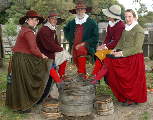 Colonists show their legs...and their support.