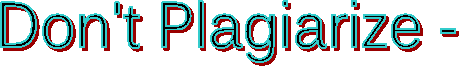 Don't Plagiarize -