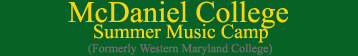 McDaniel College Summer Music Camp