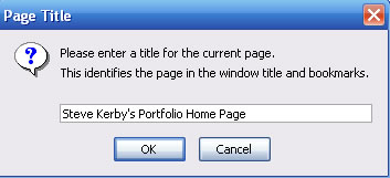 page title input box
