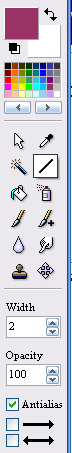 toolbar line