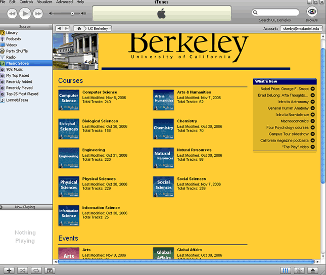 image of Berkeley iTunes U