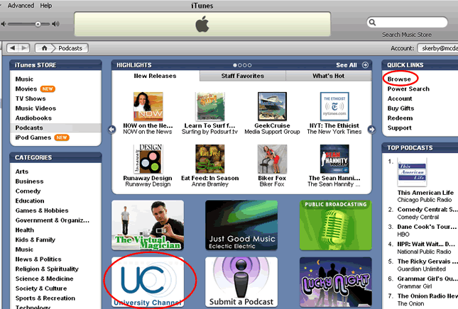 itunes browse