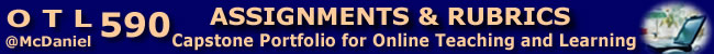 header for assessments and rubrics OTL 590