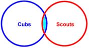 A Venn Diagram Showing Cubs AND Scouts