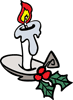 clipart christmas, xmas, holiday, holidays, candle, candles, candlestick, candlesticks, holly