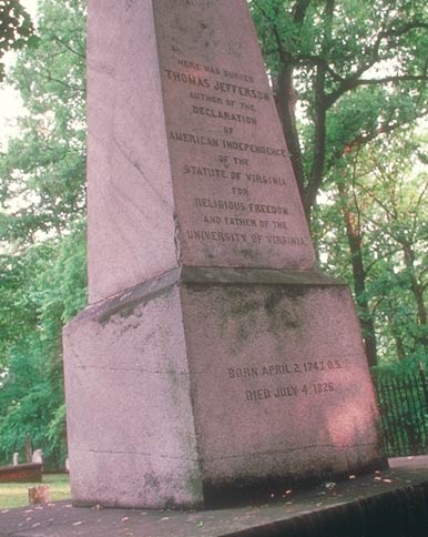 Obelisk Marker of Jefferson's Grave
