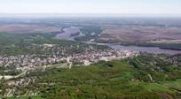 Aerial Photo of Hannibal Riverfront taken on May 5th,2003,all rights reserved,copyright G3BI,2003