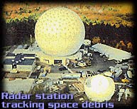 Radar tracking space debris