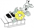 piano keyboard music wild flowers music note praise sing song leaves wildkid