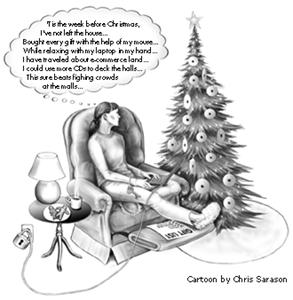 online shopping cartoon