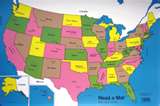 map of the United States on ... 