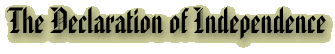 The Declaration of Independence