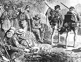 Confederates ford the Potomac River
